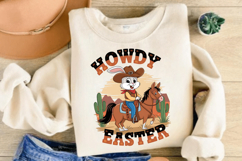 Howdy Easter, Western Easter Bunny PNG, Cowboy Easter PNG Product Image 3