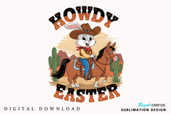 Howdy Easter, Western Easter Bunny PNG, Cowboy Easter PNG Product Image 1