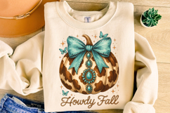 Howdy Fall Western Pumpkin Png, Coquette Pumpkin PNG, Fall Product Image 4