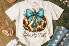 Howdy Fall Western Pumpkin Png, Coquette Pumpkin PNG, Fall Product Image 5