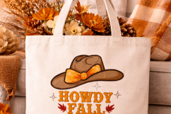 Howdy Fall, Western Hat, Cowgirl hat. Machine embroidery Product Image 4