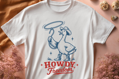Howdy Freedom SVG, Funny 4th of July Goose PNG Trendy Design Product Image 2