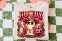 Howdy Ghost Png, Pink Cowgirl Halloween Ghost &amp; Cowboy Hat Product Image 2