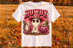 Howdy Ghost Png, Pink Cowgirl Halloween Ghost &amp; Cowboy Hat Product Image 3