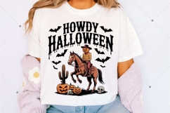 Howdy Halloween, Pumpkin Cowgirl PNG, Retro Western Fall Product Image 3