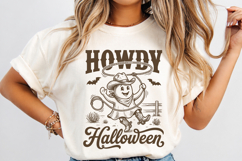 Howdy Halloween Ghost SVG,Cowboy Western Shirt Design Product Image 2