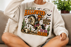 Howdy Halloween PNG, Western Cowboy Pumpkin PNG Product Image 2