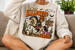 Howdy Halloween PNG, Western Cowboy Pumpkin PNG Product Image 2