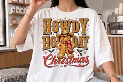 Howdy Holiday Christmas Ginger PNG - Cowboy Shirt Art Product Image 3