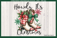 Howdy It&#039;s Christmas, Western Christmas, Sublimation Png Product Image 2