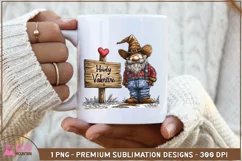 Howdy Valentine Western Cowboy Gnome valentine png, Gnome Product Image 4
