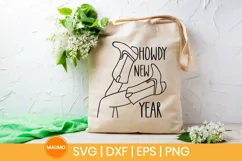 Howdy new year | New year cow girl svg quote Product Image 1