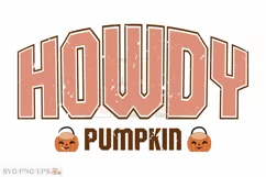 Howdy Pumpkin SVG Halloween Western PNG T-shirt Design Product Image 1