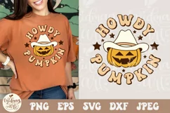 Howdy Pumpkin SVG PNG, Howdy Pumpkin png, fall pumpkin svg Product Image 2