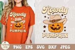 Howdy Pumpkin SVG PNG, fall shirt svg, Sublimation File for Product Image 2