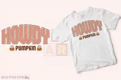 Howdy Pumpkin SVG Halloween Western PNG T-shirt Design Product Image 2