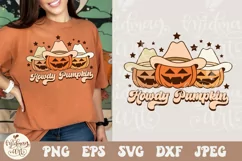 Howdy pumpkin SVG PNG, cowboy pumpkin svg, spooky season svg Product Image 2