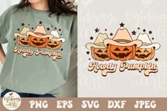 Howdy pumpkin SVG PNG, cowboy pumpkin svg, spooky season svg Product Image 1