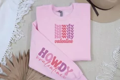 Howdy Valentine Sleeve SVG, Valentine's Day SVG Design Product Image 3