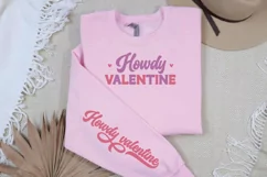 Howdy Valentine Sleeve SVG, Valentine's Day SVG Design Product Image 3