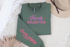 Howdy Valentine Sleeve SVG, Valentine's Day SVG Design Product Image 2