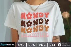 Howdy Valentine SVG, Valentine's Day SVG Design Product Image 1