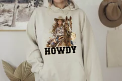 Howdy Western Cowgirl Sublimation PNG Product Image 3