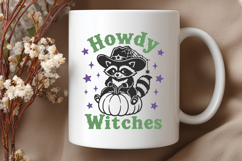 Howdy Witches SVG PNG, Western Halloween Raccoon Design Product Image 3