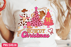 Howdy Christmas Png, Cowboy Cowgirl Christmas Png Product Image 2