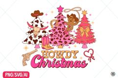 Howdy Christmas Png, Cowboy Cowgirl Christmas Png Product Image 4