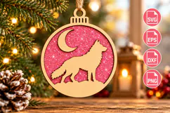 Howling Wolf SVG Laser Cut Product Image 2
