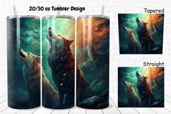 Howling Wolves Mystical Wolves 20/30oz Skinny Tumbler Product Image 1