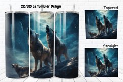 Howling Wolves Mystical Wolves 20/30oz Skinny Tumbler Product Image 1