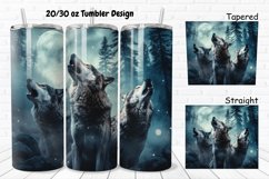 Howling Wolves Mystical Wolves 20/30oz Skinny Tumbler Product Image 1
