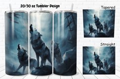 Howling Wolves Mystical Wolves 20/30oz Skinny Tumbler Product Image 1