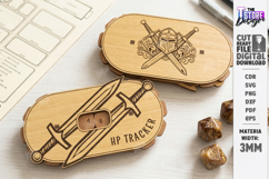 DND Health Point Tracker Laser Cut | HP Tracker Glowforge Product Image 1