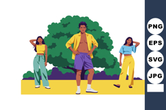 Group of diverse young adults standing confidently outdoors Product Image 1