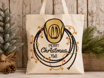 Western Christmas SVG | Cowboy Hat Merry Christmas Y’all Product Image 4