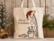 Merry Fishmas SVG Christmas Fishing Pole Cut File Product Image 3
