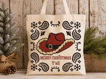 Western Christmas SVG | Cowboy Hat Merry Christmas Y’all Product Image 5