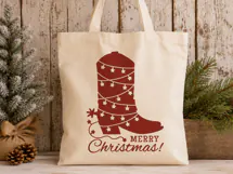Christmas Cowboy Boot SVG | Merry Christmas Western Product Image 6