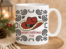 Western Christmas SVG | Cowboy Hat Merry Christmas Y’all Product Image 6