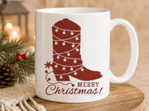 Christmas Cowboy Boot SVG | Merry Christmas Western Product Image 5