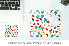 Tropical mouse pad sublimation design. Summer mousepad 06 Product Image 1