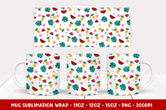Tropical Mug Sublimation Design. Summer Coffee Mug Wrap 003 Product Image 1