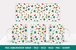 Tropical Mug Sublimation Design. Summer Coffee Mug Wrap 004 Product Image 1