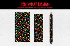 Tropical Pen Wrap Sublimation or Waterslide Design PNG HSP02 Product Image 1