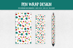 Tropical Pen Wrap Sublimation or Waterslide Design PNG HSP03 Product Image 1