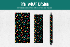Tropical Pen Wrap Sublimation or Waterslide Design PNG HSP05 Product Image 1