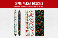 Tropical Pen Wrap Sublimation or Waterslide Design PNG HSP07 Product Image 1